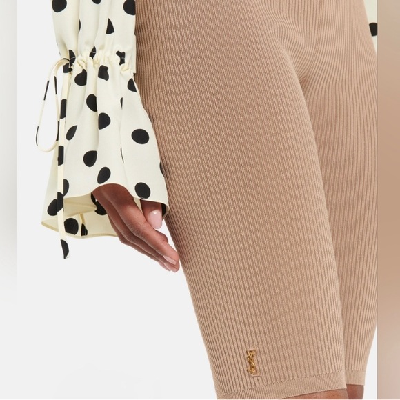 Saint Laurent logo ribbed bike short - new with tags- medium - Picture 1 of 6